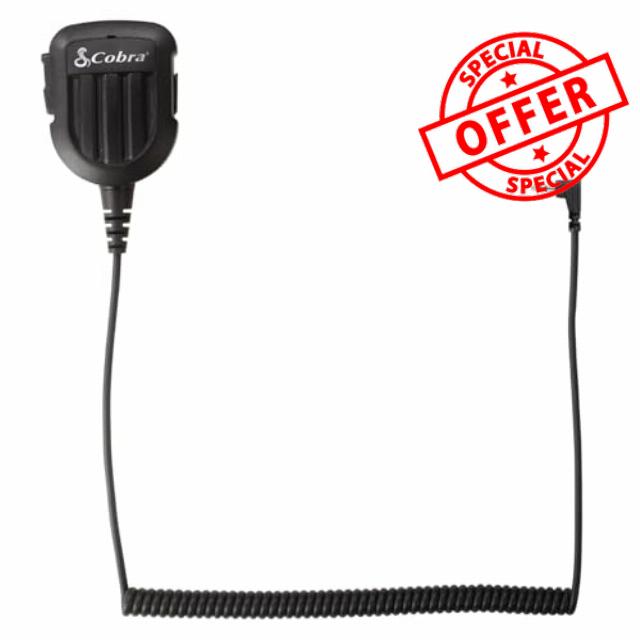 Cobra Shoulder Speaker Microphone                                                          Speaker Mic with Push-To-Talk Button for Cobra Two-Way Radios with 2.5mm Plug