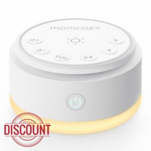 Momcozy Sound Machine for Baby-20 Soothing Sounds & Touch Warm Light Portable White Noise for Kids & Adults for Sleeping Timer and Memory | Ideal Travel Companion & Nursery Must-Have & Outing