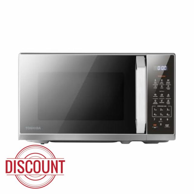 TOSHIBA 20L Black Silver Mirror Microwave Oven