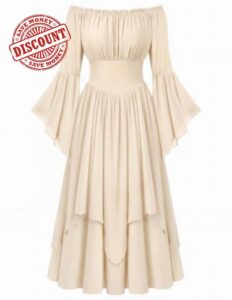 SCARLET DARKNESS Women Maxi Dress Medieval Costume Festival Corset Dress                                                          Wedding Guest Dress Gothic Dress A Line Off Shoulder Dress Renaissance Victorian Party dress