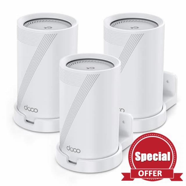 XLTTYWL® Wall Mount Holder for TP-Link Deco WiFi 7& 6E Mesh Router(3 Pack)                                                          Fits Deco BE63/BE65/BE67/BE68/BE10000/BE11000/BE9300/BE14000
