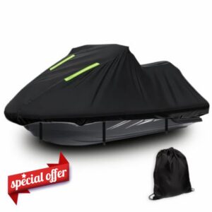 Jet Ski Cover compatible with Sea-Doo XP-800/951 1997-2002                                                          All Weather Boat Cover Heavy Duty 300D Oxford PU Coated Waterproof UV Resistant Windproof Anti-Tear Marine Vessel Covers