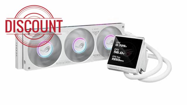 ASUS ROG Strix LC IV 360 ARGB LCD Display All-in-one Liquid CPU Cooler - White