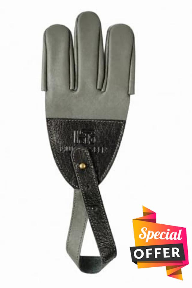 Premium Genuine Cow Leather 3-Finger Archery Shooting Glove – Adjustable Free-Size Finger Protector for Recurve Bow