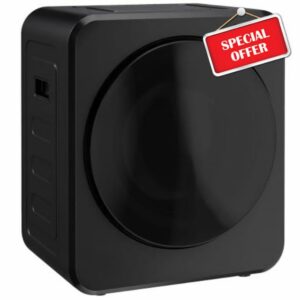 HOMCOM Vented Tumble Dryer Front Load Laundry Dryer 2 Power Modes Black           [Energy Class G]                                                  4kg Wet Laundry/2.5kg Dry Capacity