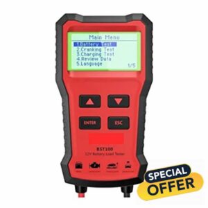 BST100 Auto Battery Tester 6-12V Accumulator Analyzer with Large LCD Screen for Vehicle Starting and Charging System