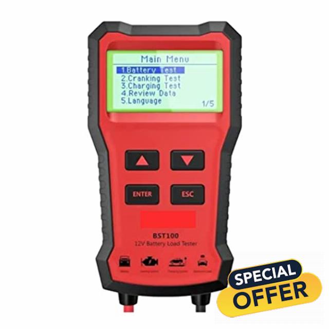 BST100 Auto Battery Tester 6-12V Accumulator Analyzer with Large LCD Screen for Vehicle Starting and Charging System