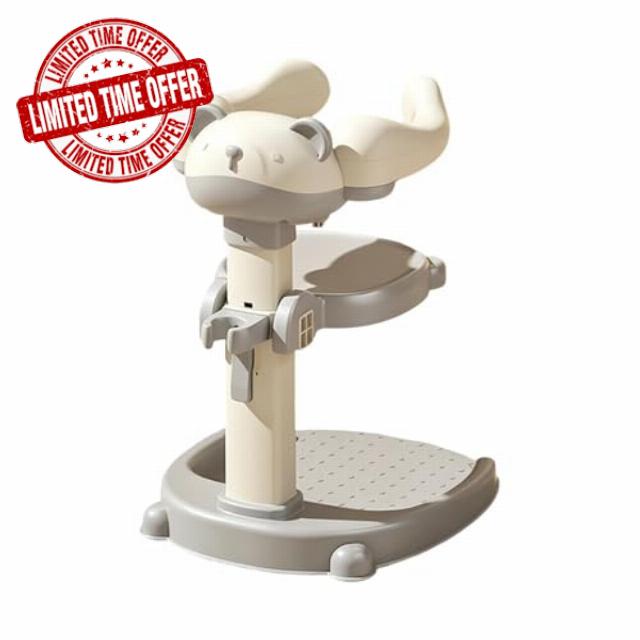 Upgraded Shower Stand with Anti-Pinch Silicone & Anti-Slip Base                                                          Adjustable Height Bath Standing Support Shower Standing Support Easy To Use ABS