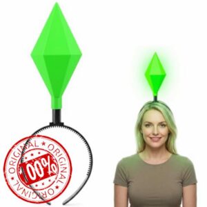 Light Up Green Diamond Headband Halloween Costume Accessory