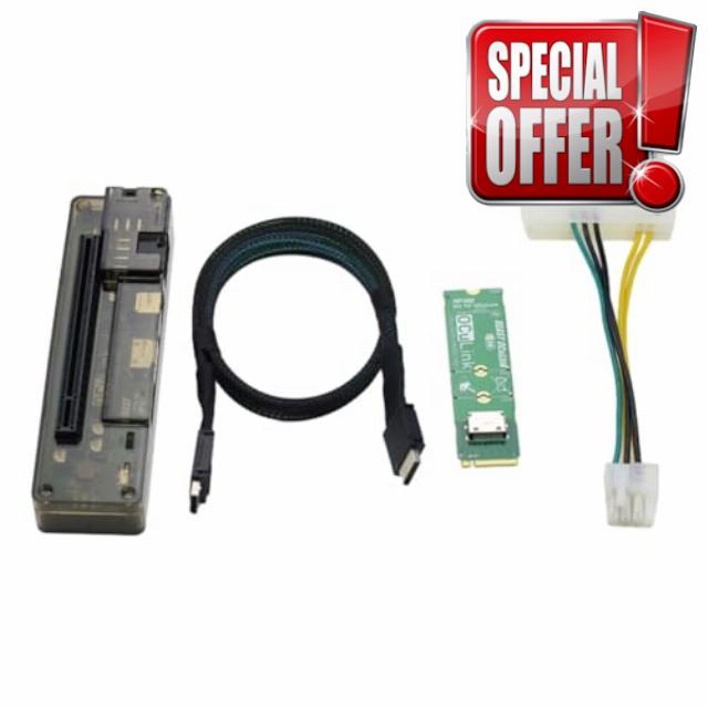 M.2 MKEY to OCULINK Adapter High Speed GPU Dock PCIE 4.0 X4 Mini PC to External Graphic Card Adapte