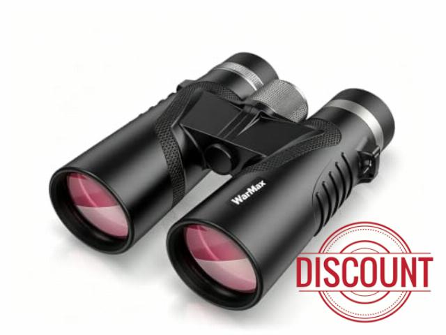 NEW warmax 10X42 HD Binoculars for Adults High Power Binoculars (Black)                                                          with BAK4 Prism and FMC Lens Waterproof Binocular for Bird Watching Hunting Traveling Outdoor Sports