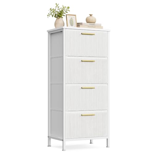 4 Corduroy Fabric Drawers                                                          Storage Cabinet