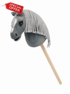 LeMieux Mini Hobby Horse - Smokey - Detachable Stick - Suitable for Ages 3+                                                          New Smaller Size Hobby Horse - Fits LeMieux Toy Pony Accessories - Perfect for Hours of Hobby Horsing Fu