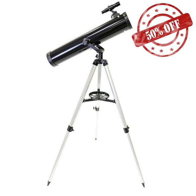 Centon 700x76 Reflector Telescope in Black with 76mm Objective Diameter