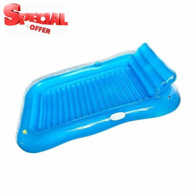 Pool Lounger Float Large Blow up Folding with Cup Holder                                                          Inflatable Tanning Bed Pool Lounger for Adults Outdoor Beach Lake Wate Lounging Tanning Floating