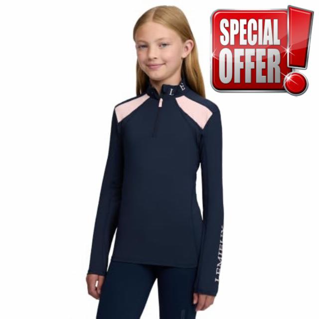 LeMieux Young Rider Mia Mesh Childrens Base Layer - Navy Blue