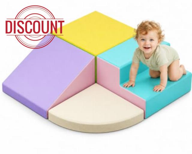 4-in-1 Toddler Soft Play Foam Blocks Set
