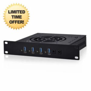 GeeekPi Metal Case for DeskPi Super4C Cluster Mini-ITX Board                                                          1U Rackmount Form Factor