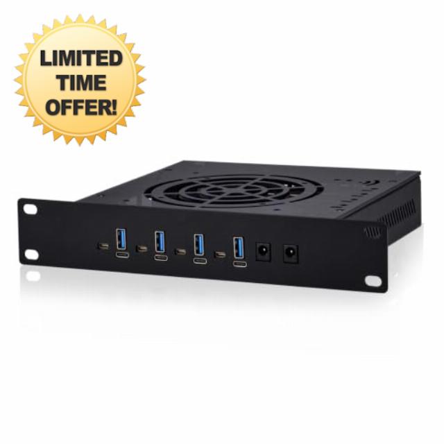 GeeekPi Metal Case for DeskPi Super4C Cluster Mini-ITX Board                                                          1U Rackmount Form Factor