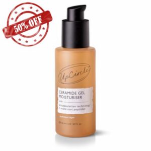 UpCircle Gel Moisturiser with Encapsulated Ceramides + Maca Root Peptides – Lightweight + Hydrating for Plumper