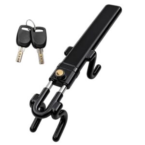 High Visibility - Adjustable Length Wheel Lock with 3 Keys - Universal Fit for Vehicle Security Lock (Black)