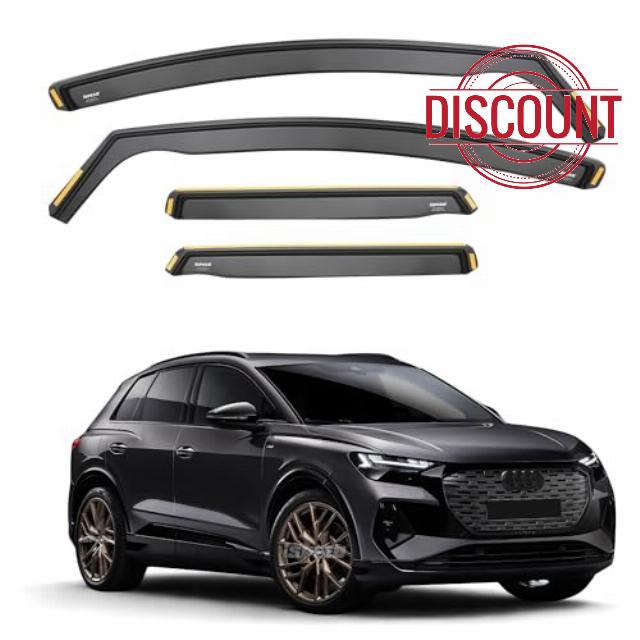ISPEED Wind Deflectors For Audi Q4 E-Tron 2021-2026 5-Door SUV (Does not fit Sportback) 4pc Set | Keep Your Car Ventilated In Rain & Wind