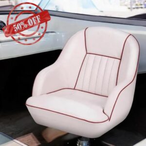 Captain Boat Seat with Curved Armrest