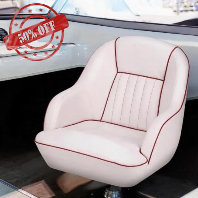 Captain Boat Seat with Curved Armrest