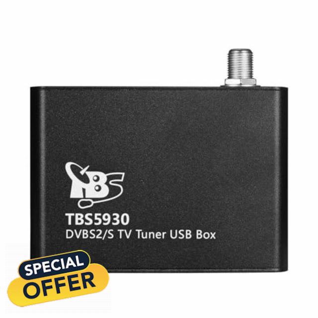 TBS5930 DVB-S2X/S2/S TV Tuner USB Card Satellite FTA TV Receiver /4K Streaming/Support Linux/OS