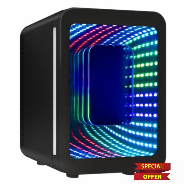 4 Liter Mini Fridge with RGB LED Mirror