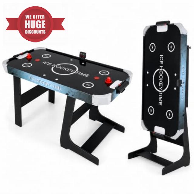 Maxmass 56''/144cm Foldable Air Hockey Table with LED Digital Scoreboard                                                          with 12V Motor