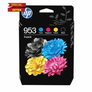 HP 953 Black/Cyan/Magenta/Yellow Original Ink Cartridges 4-Pack                                                          Compatible with HP OfficeJet Pro 7700