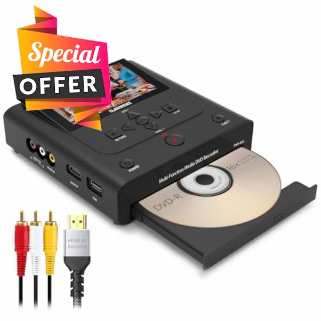VHS to DVD Recorder and Converter with AV & HDMI Inputs