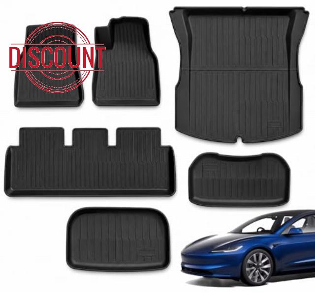 Xtremeauto All Weather Floor Mats & Boot Liner Set for Tesla Model 3 Highland 2023-2026