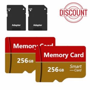 2 Pack 256GB Memory Card with Adapter