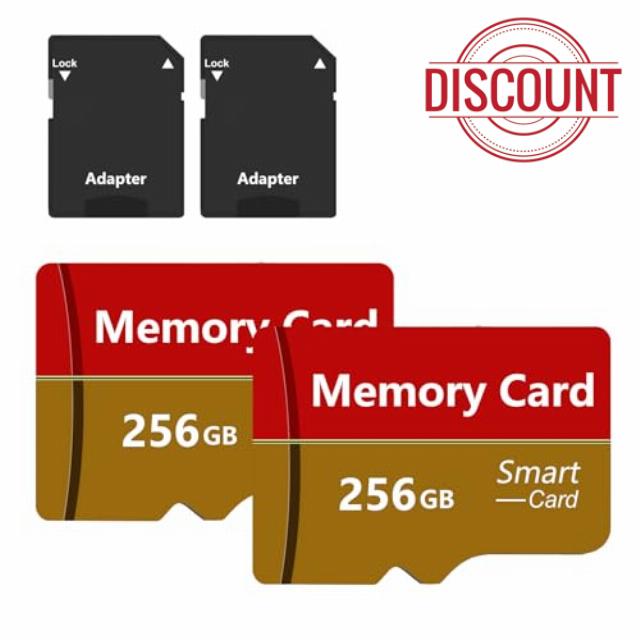 2 Pack 256GB Memory Card with Adapter