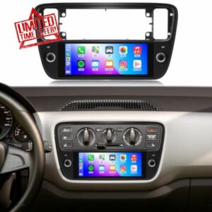 2G+32G Android 14 Car Stereo for Skoda Citigo 2011-2018 for Seat Mii 2011-2019 for VW Up 2011-2016 w/Carplay Android Auto Car Radio w/ 6.86" IPS Touchscreen GPS Navi Bluetooth FM/RDS SWC Backup Camera