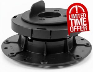 ABS Self-Levelling Heavy Duty Adjustable Decking Pedestal for Composite & Timber Joists – Height Adjustable 18–225mm – Pack of 10 (18-25mm)