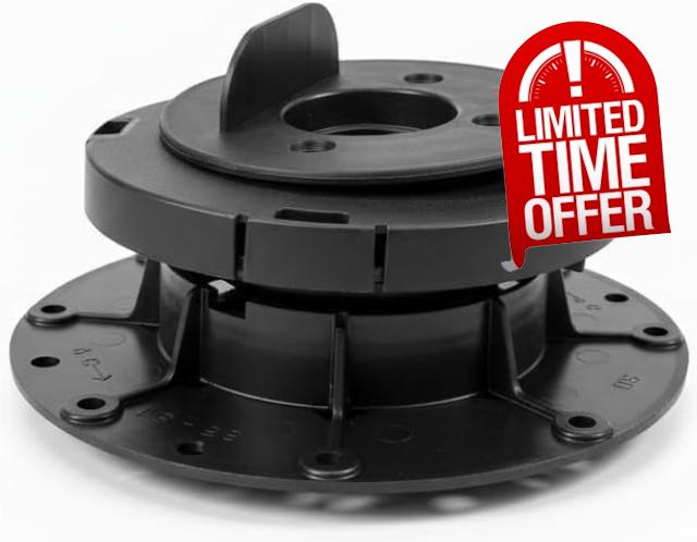 ABS Self-Levelling Heavy Duty Adjustable Decking Pedestal for Composite & Timber Joists – Height Adjustable 18–225mm – Pack of 10 (18-25mm)