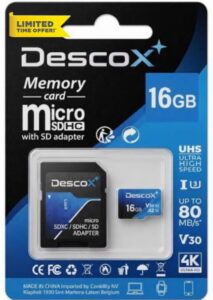 DescoX Micro SD Card 256GB with SD Adapter Class 10 High Speed TF Card                                                          Up to 80 MB/s speed