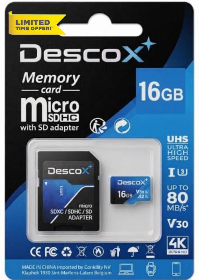 DescoX Micro SD Card 256GB with SD Adapter Class 10 High Speed TF Card                                                          Up to 80 MB/s speed