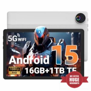 Gleeso Tablet｜Android 15 Tablet 10 Inch｜16GB RAM 1TB TF Android Tablets with 5000mAh｜Face Unlock｜Widevine L1｜BT 5.4/5G WiFi｜5MP Dual Camera
