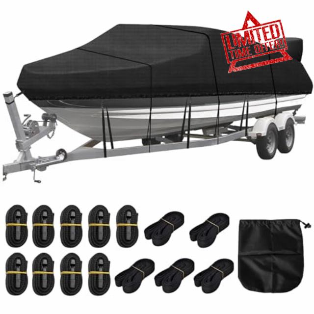 14-16ft 210D Trailerable Boat Cover