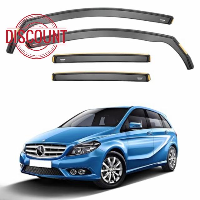 ISPEED Wind Deflectors For Mercedes B Class W246 2011-2019 5-Door SUV 4pc Set | Keep Your Car Ventilated In Rain & Wind