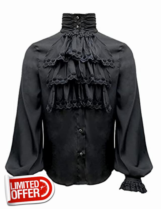 Apocrypha Mens Pirate Shirt Vampire Renaissance Victorian Medieval Gothic Shi