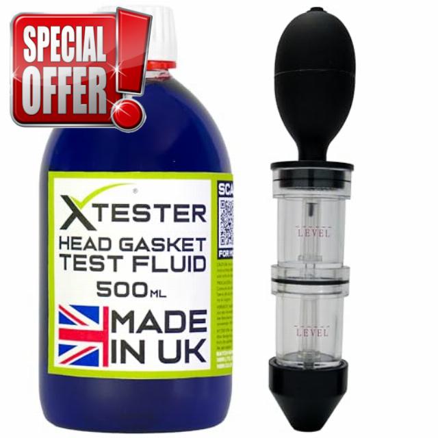 X-Tester CO₂ PRO Head Gasket Tester Kit – Made In UK - 500 ml – Detects Head Gasket Failure