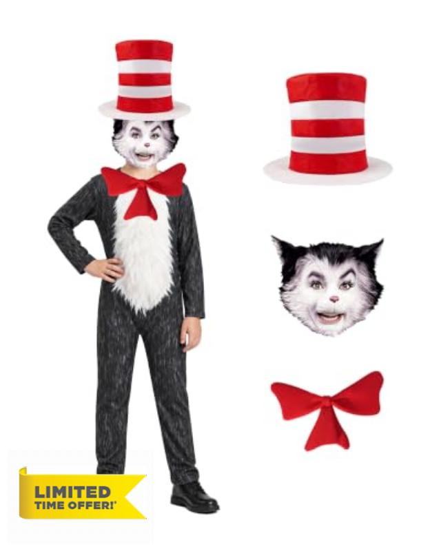 Cat Costume Scary Halloween Dress Up Outfit with Mask for Kids 5-12 Years                                                          Horror Cat Costume for Halloween Jumpsuit Party Cosplay Dress Up Outfit for Boys Girls