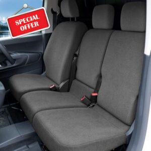 Grey Seat Covers for 2019- Vauxhall Combo Peugeot Partner Citroen Berlingo                                                          Front Van Seat Covers Car Seat Protector Cushio