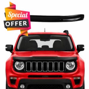 Heavy Duty Bonnet Guard for Renegade 2015-2022 - ABS Plastic Bug Guard Wind Deflector - Window Protector with Stone Chip Protection - Compatible with Renegade 2015-2022