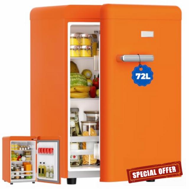 LIKEEM Retro Mini Fridge 72L